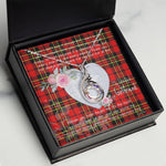 Rising Phoenix Necklace - Valentine Necklace Clan Brodie Tartan Gift for Girlfriend, Gift for My Wife Rising Phoenix Necklace