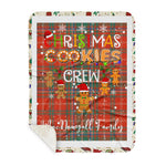 Personalized Gift Tartan Plaid Blanket Clan MacDougall Ancient With Christmas Cookie Baking Crew Christmas Gift Sherpa Blanket, tartan sherpa blanket,buffalo plaid sherpa blanket,christmas sherpa blanket,Christmas Throw Blanket,green plaid sherpa blanket,green sherpa blanket