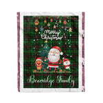 Personalized Gift Tartan Plaid Blanket Clan Beveridge With Funny Santa Snowman Reindeer Merry Christmas Fleece Blanket, Home Living Room, Plaid Blanket, Tartan Blanket, Scottish Blanket, Buffalo fleece blanket, Christmas Blanket