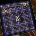 To My Beautiful Soulmate Necklace In Your Eyes I Have Found My Home Clan Dunlop Modern Tartan Wishbone Dancing Necklace