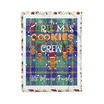 Personalized Gift Tartan Plaid Blanket Clan US Marine With Christmas Cookie Baking Crew Christmas Gift Blanket, Plaid Blanket, Christmas Fleece Blanket, Christmas Blanket, Tartan Blanket, Scottish Blanket, Scotland Blanket, Family Name Blanket, Custom Blanket, Personalized Blanket