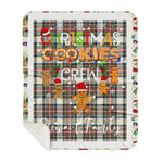 Personalized Gift Tartan Plaid Blanket Clan Stewart Dress Ancient With Christmas Cookie Baking Crew Christmas Gift Sherpa Blanket, tartan sherpa blanket,buffalo plaid sherpa blanket,christmas sherpa blanket,Christmas Throw Blanket,green plaid sherpa blanket,green sherpa blanket