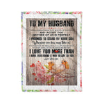Scotstee Shop - Personalized Letter Love Quote For Husband I Love Husband More Than Gift Fleece Blanket