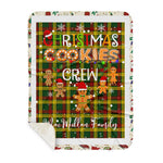 Personalized Gift Tartan Plaid Blanket Clan MacMillan With Christmas Cookie Baking Crew Christmas Gift Sherpa Blanket, tartan sherpa blanket,buffalo plaid sherpa blanket,christmas sherpa blanket,Christmas Throw Blanket,green plaid sherpa blanket,green sherpa blanket