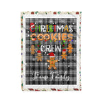 Personalized Gift Tartan Plaid Blanket Clan Troup With Christmas Cookie Baking Crew Christmas Gift Blanket, Plaid Blanket, Christmas Fleece Blanket, Christmas Blanket, Tartan Blanket, Scottish Blanket, Scotland Blanket, Family Name Blanket, Custom Blanket, Personalized Blanket