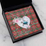 Sea Turtle Necklace Gift for My Beautiful Girlfriend Valentines Necklace Clan Princess Margaret Tartan Blue Turtle Necklace