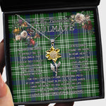 To My Beautiful Soulmate Sunflower Necklace In Your Eyes I Have Found My Home Clan Tweedside Tartan Jewelry For Girlfriend