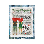 Scotstee Shop - Personalized Gift Letter To My Girlfriend Love Quote For Girlfriend Lovely Couple Gift Fleece Blanket