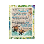 Scotstee Shop - Personalized Gift To My Husband To My Husband Turtle Family Gifts Fleece Blanket