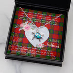 Sea Turtle Necklace Gift for My Beautiful Girlfriend Valentines Necklace Clan Donnachaidh Tartan Blue Turtle Necklace