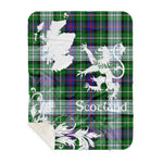 Sherpa Blanket - Tartan Blanket Thistle and Lion Scottish Clan MacKenzie Dress Modern Plaid Blanket, plaid sherpa blanket queen,purple sherpa blanket,queen sherpa blanket,queen size sherpa blanket,red sherpa blanket,scottish tartan blankets,sherpa blanket,sherpa christmas blanket