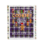 Personalized Gift Tartan Plaid Blanket Clan MacDonald Dress Modern With Christmas Cookie Baking Crew Christmas Gift Blanket, Plaid Blanket, Christmas Fleece Blanket, Christmas Blanket, Tartan Blanket, Scottish Blanket, Scotland Blanket, Family Name Blanket, Custom Blanket, Personalized Blanket
