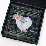 Gift For My Beautiful Girlfriend Necklace Valentine Necklace Clan Colquhoun Tartan Cross Dancing Necklace Scottish Tartan Jewelry