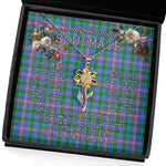 To My Beautiful Soulmate Sunflower Necklace In Your Eyes I Have Found My Home Clan Ralston Tartan Jewelry For Girlfriend, Tartan Sunflower Pendant Necklace, Scottish Tartan Jewelry, valentine necklace, necklace girlfriend, necklace for wife, cute necklaces for girlfriend, jewelry for girlfriend, to my soulmate necklace, to my future wife necklace