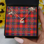 To My Beautiful Soulmate Necklace In Your Eyes I Have Found My Home Clan Fraser Modern Tartan Wishbone Dancing Necklace