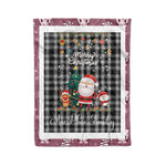 Personalized Gift Tartan Plaid Blanket Clan MacPhee Black With Funny Santa Snowman Reindeer Merry Christmas Fleece Blanket, Home Living Room, Plaid Blanket, Tartan Blanket, Scottish Blanket, Buffalo fleece blanket, Christmas Blanket