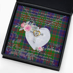 Gift For My Beautiful Girlfriend Necklace Valentine Necklace Clan Stewart of Appin Hunting Tartan Cross Dancing Necklace Scottish Tartan Jewelry