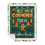 Personalized Gift Tartan Plaid Blanket Clan MacAlpine With Christmas Cookie Baking Crew Christmas Gift Sherpa Blanket, tartan sherpa blanket,buffalo plaid sherpa blanket,christmas sherpa blanket,Christmas Throw Blanket,green plaid sherpa blanket,green sherpa blanket