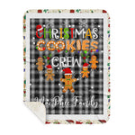 Personalized Gift Tartan Plaid Blanket Clan MacPhee Black With Christmas Cookie Baking Crew Christmas Gift Sherpa Blanket, tartan sherpa blanket,buffalo plaid sherpa blanket,christmas sherpa blanket,Christmas Throw Blanket,green plaid sherpa blanket,green sherpa blanket