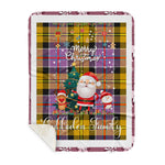 Personalized Gift Tartan Plaid Blanket Clan Culloden With Funny Santa Snowman Reindeer Merry Christmas Gift Sherpa Blanket, blue plaid sherpa blanket,blue tartan sherpa blanket,Buchan,buffalo plaid sherpa blanket,christmas sherpa blanket,Christmas Throw Blanket