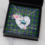 Sea Turtle Necklace Gift for My Beautiful Girlfriend Valentines Necklace Clan Gordon Tartan Blue Turtle Necklace