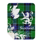 Sherpa Blanket - Tartan Blanket Thistle and Lion Scottish Clan Monteith Plaid Blanket, plaid sherpa blanket queen,purple sherpa blanket,queen sherpa blanket,queen size sherpa blanket,red sherpa blanket,scottish tartan blankets,sherpa blanket,sherpa christmas blanket