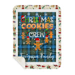 Personalized Gift Tartan Plaid Blanket Clan Ferguson Ancient With Christmas Cookie Baking Crew Christmas Gift Sherpa Blanket, tartan sherpa blanket,buffalo plaid sherpa blanket,christmas sherpa blanket,Christmas Throw Blanket,green plaid sherpa blanket,green sherpa blanket