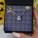 To My Beautiful Soulmate Necklace In Your Eyes I Have Found My Home Clan MacCormick Tartan Wishbone Dancing Necklace