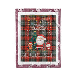 Personalized Gift Tartan Plaid Blanket Clan MacLachlan Weathered With Funny Santa Snowman Reindeer Merry Christmas Fleece Blanket, Home Living Room, Plaid Blanket, Tartan Blanket, Scottish Blanket, Buffalo fleece blanket, Christmas Blanket