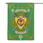 House Flag - Currie Irish Shield Celtic Cross Tartan Garden Flag St Patrick's Day Garden Flag