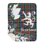 Sherpa Blanket - Tartan Blanket Thistle and Lion Scottish Clan MacDuff Hunting Ancient Plaid Blanket, plaid sherpa blanket queen,purple sherpa blanket,queen sherpa blanket,queen size sherpa blanket,red sherpa blanket,scottish tartan blankets,sherpa blanket,sherpa christmas blanket