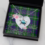 Sea Turtle Necklace Gift for My Beautiful Girlfriend Valentines Necklace Clan MacIntyre Hunting Modern Tartan Blue Turtle Necklace