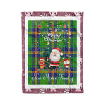 Personalized Gift Tartan Plaid Blanket Clan New Mexico With Funny Santa Snowman Reindeer Merry Christmas Fleece Blanket, Home Living Room, Plaid Blanket, Tartan Blanket, Scottish Blanket, Buffalo fleece blanket, Christmas Blanket