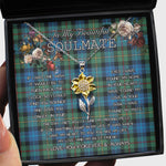 To My Beautiful Soulmate Sunflower Necklace In Your Eyes I Have Found My Home Clan Smith Ancient Tartan Jewelry For Girlfriend