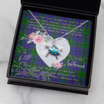 Sea Turtle Necklace Gift for My Beautiful Girlfriend Valentines Necklace Clan Strachan Tartan Blue Turtle Necklace