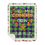 Personalized Gift Tartan Plaid Blanket Clan Colville With Christmas Cookie Baking Crew Christmas Gift Sherpa Blanket, tartan sherpa blanket,buffalo plaid sherpa blanket,christmas sherpa blanket,Christmas Throw Blanket,green plaid sherpa blanket,green sherpa blanket