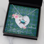 Sea Turtle Necklace Gift for My Beautiful Girlfriend Valentines Necklace Clan Douglas Ancient Tartan Blue Turtle Necklace
