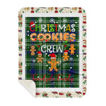 Personalized Gift Tartan Plaid Blanket Clan Tweedside With Christmas Cookie Baking Crew Christmas Gift Sherpa Blanket, tartan sherpa blanket,buffalo plaid sherpa blanket,christmas sherpa blanket,Christmas Throw Blanket,green plaid sherpa blanket,green sherpa blanket