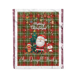 Personalized Gift Tartan Plaid Blanket Clan MacDougall of Lochcarron With Funny Santa Snowman Reindeer Merry Christmas Fleece Blanket, Home Living Room, Plaid Blanket, Tartan Blanket, Scottish Blanket, Buffalo fleece blanket, Christmas Blanket