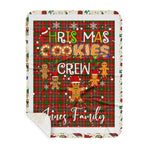 Personalized Gift Tartan Plaid Blanket Clan Innes Modern With Christmas Cookie Baking Crew Christmas Gift Sherpa Blanket, tartan sherpa blanket,buffalo plaid sherpa blanket,christmas sherpa blanket,Christmas Throw Blanket,green plaid sherpa blanket,green sherpa blanket