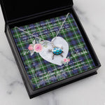 Sea Turtle Necklace Gift for My Beautiful Girlfriend Valentines Necklace Clan Baillie Tartan Blue Turtle Necklace