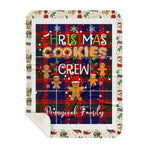 Personalized Gift Tartan Plaid Blanket Clan Pennycook With Christmas Cookie Baking Crew Christmas Gift Sherpa Blanket, tartan sherpa blanket,buffalo plaid sherpa blanket,christmas sherpa blanket,Christmas Throw Blanket,green plaid sherpa blanket,green sherpa blanket
