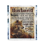 Scotstee Shop - Personalized Gift Letter For Husband Couple Wolf Gift To Husband Perfect Gift For Boy Fleece Blanket