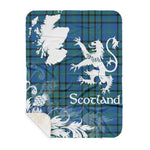 Sherpa Blanket - Tartan Blanket Thistle and Lion Scottish Clan Matheson Hunting Ancient Plaid Blanket, plaid sherpa blanket queen,purple sherpa blanket,queen sherpa blanket,queen size sherpa blanket,red sherpa blanket,scottish tartan blankets,sherpa blanket,sherpa christmas blanket
