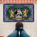 Doormat - Tartan Door Mat The Family Elphinstone Welcome Mat, Plaid Doormat Scottish