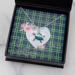 Sea Turtle Necklace Gift for My Beautiful Girlfriend Valentines Necklace Clan Learmonth Tartan Blue Turtle Necklace