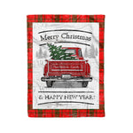 Tartan Blanket Vintage Red Truck with Christmas Tree Family Scottish Clan MacQuarrie Modern plaid blanket, red plaid blanket, buffalo plaid blanket, green plaid blanket, plaid fleece blanket, blue plaid blanket, red tartan blanket, tartan plaid blanket, black and white plaid blanket, , christmas plaid blanket, orange plaid blanket, tartan plaid throw blanket, pink plaid blanket, brown plaid blanket, buffalo check blanket