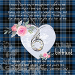 Rising Phoenix Necklace - Valentine Necklace Clan Clergy Blue Tartan Gift for Girlfriend, Gift for My Wife Rising Phoenix Necklace