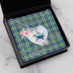 Sea Turtle Necklace Gift for My Beautiful Girlfriend Valentines Necklace Clan Learmonth Tartan Blue Turtle Necklace