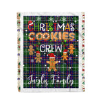 Personalized Gift Tartan Plaid Blanket Clan Inglis With Christmas Cookie Baking Crew Christmas Gift Blanket, Plaid Blanket, Christmas Fleece Blanket, Christmas Blanket, Tartan Blanket, Scottish Blanket, Scotland Blanket, Family Name Blanket, Custom Blanket, Personalized Blanket